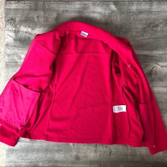 Columbia Women’s Red Benton Springs Zip Fleece, size XL - Picture 6 of 8